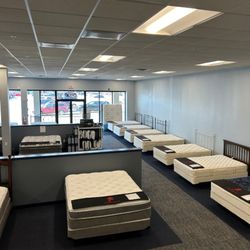 Jamestown Mattress - Over 30 mattresses on display in the West Seneca mattress store.