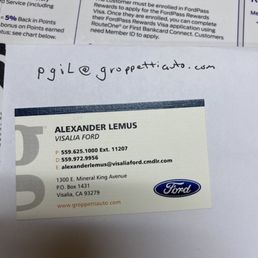 Alex's info if looking to purchase.