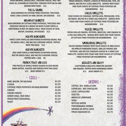 El Morro RV Park, Cabins & Ancient Way Cafe - Breakfast Menu