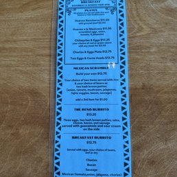 Weekend breakfast menu Weekend breakfast menu