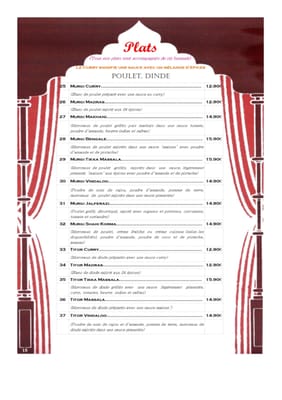 Menu photo 7 Le Bengale Nancy, 54 Menu photo 7 Le Bengale Nancy, 54