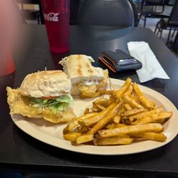 Jenn’s Southern Kitchen - Fish po-boy.