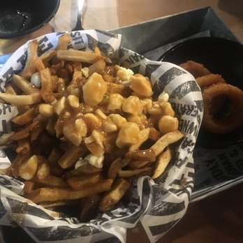 The Works - Poutini Martini $11.88 onion rings on the side. It's a heart attack in a bowl. LOL - Burgers Near Me - Niagara Falls, Ontario The Works - Poutini Martini $11.88 onion rings on the side. It's a heart attack in a bowl. LOL - Burgers Near Me - Niagara Falls, Ontario