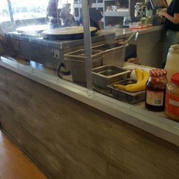 Making our crepe. Making our crepe.