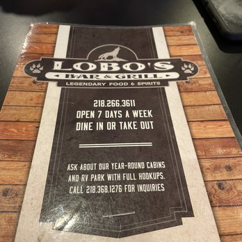 Lobo's Bar & Grill - Menu - Nightlife Near Me - Park Rapids, Minnesota