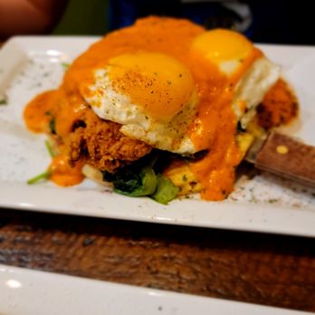 The Pan - Buttermilk Fried Chicken (breakfast version, $17) - Pizza Near Me - Gardena, California