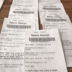 Menards - Mail In Rebate Receipts