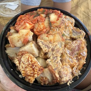 Fort Ruger Market - Simply Amazing poke bowl (lechon and spicy togarashi poke) - Hawaiian Near Me - Honolulu, Hawaii Fort Ruger Market - Simply Amazing poke bowl (lechon and spicy togarashi poke) - Hawaiian Near Me - Honolulu, Hawaii