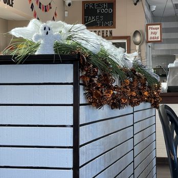 The Hungry Stork - Halloween decorations in dining area. - Breakfast & Brunch Near Me - Longwood, Florida