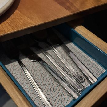 Squable - Cute drawer at the table for your silverware! - Modern European Near Me - Houston, Texas