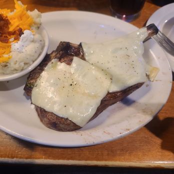 Texas Roadhouse - Bone-in ribeye with processed square cheese! Not good! - Steakhouses Near Me - Menifee, California Texas Roadhouse - Bone-in ribeye with processed square cheese! Not good! - Steakhouses Near Me - Menifee, California