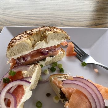 High Tide Kitchen - Lox and onion bagel! Amazing - Cafes Near Me - Daytona Beach, Florida High Tide Kitchen - Lox and onion bagel! Amazing - Cafes Near Me - Daytona Beach, Florida