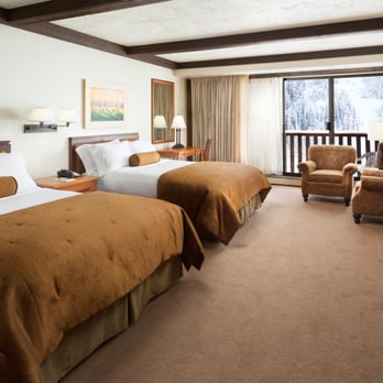 Alta's Rustler Lodge - Wasatch Deluxe Room with 2 Queen Beds, Balcony and Full Mountain View - Hotels Near Me - Alta, Utah