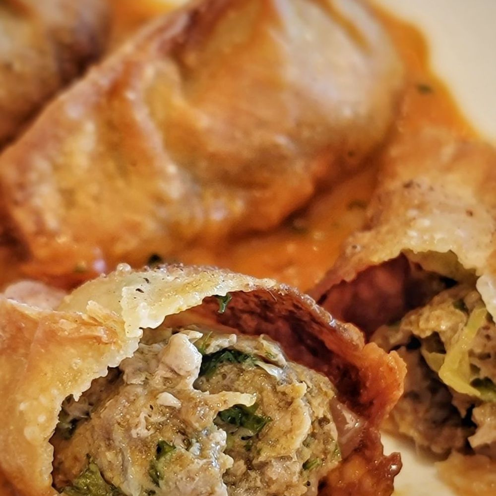 IndoChen - Old Town - Lamb Dumpling - spiced ground meat ,onion tomato chutney - Indian Near Me - Alexandria, Virginia