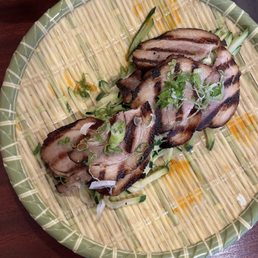 Chashu pork with zucchini noodles