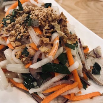 Pho 813 - A6. VIETNAMESE LOTUS ROOT SALAD Shrimp, slice pork, Vietnamese style lotus root, pickled daikon radish and carrot and crispy shallots - Vietnamese Near Me - Tampa, Florida Pho 813 - A6. VIETNAMESE LOTUS ROOT SALAD Shrimp, slice pork, Vietnamese style lotus root, pickled daikon radish and carrot and crispy shallots - Vietnamese Near Me - Tampa, Florida