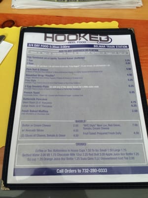 Menu photo 5 Hooked Cafe Belmar, NJ