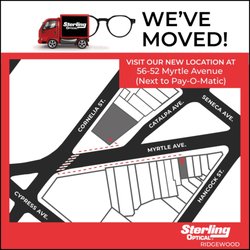 Sterling Optical - Ridgewood - We've Moved! From 56-25 Myrtle Avenue to 56-52 Myrtle Avenue, next to Pay-O-Matic.