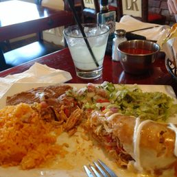 Today's lunch special is the chimichonga and I had the margarita special too.