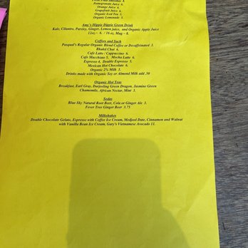 Cafe Pasqual's - Breakfast Menu rear - Vegetarian Near Me - Santa Fe, New Mexico