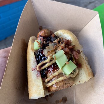Dat Dog - I'm at the Dog Design Competition on National Hot Dog Day! Free dog samples! - Hot Dogs Near Me - New Orleans, Louisiana Dat Dog - I'm at the Dog Design Competition on National Hot Dog Day! Free dog samples! - Hot Dogs Near Me - New Orleans, Louisiana