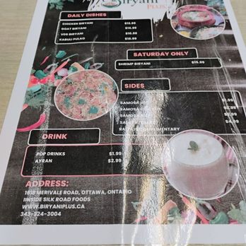 Biryani Plus - Menu - Halal Near Me - Ottawa, Ontario