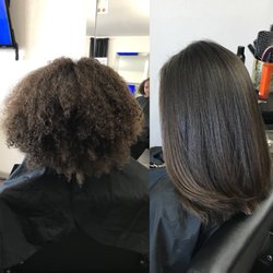 Natural hair blowout