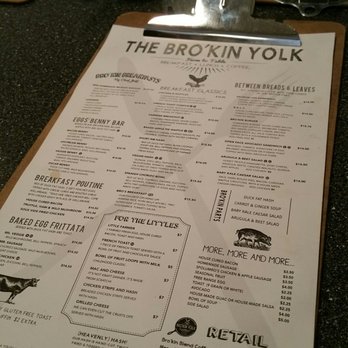 The Bro'Kin Yolk - Menu - Breakfast & Brunch Near Me - Calgary, Alberta