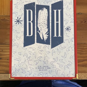The Blue Hen Cafe - Front of menu - Southern Near Me - Saint Augustine, Florida