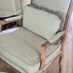 Medina's Upholstery - Bergere chair with nail head trim