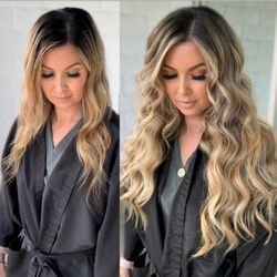 Extensions By Amber Patterson - 2 rows of 22"s and full blonding