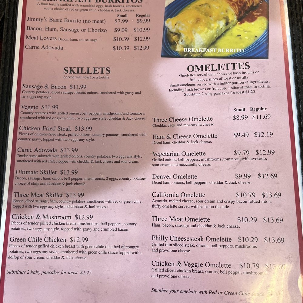 Jimmy's Cafe On Jefferson - Menu - Breakfast & Brunch Near Me - Albuquerque, New Mexico Jimmy's Cafe On Jefferson - Menu - Breakfast & Brunch Near Me - Albuquerque, New Mexico