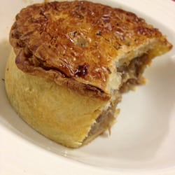 The Goat Pie Guy - Tucked into the Grecian Pie and then realised I had to photograph it.