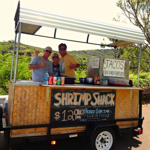 Photo of Maui Shrimp Shack - Honolua Bay, HI, United States. ...posing with Jeff the friendly owner!