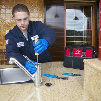 Universal Plumbers - Here we have Andy removing a damaged cartridge for a kitchen sink faucet that was leaking. - Plumbing Near Me - Los Angeles, California Universal Plumbers - Here we have Andy removing a damaged cartridge for a kitchen sink faucet that was leaking. - Plumbing Near Me - Los Angeles, California