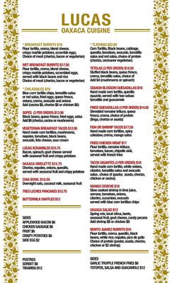 Menu photo 1 Lucas Breakfast and Bistro Napa, CA Menu photo 1 Lucas Breakfast and Bistro Napa, CA