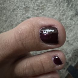 Polish application marginal at best. Polish application marginal at best.