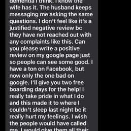 A text from the owner Brittany