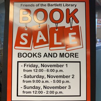 Bartlett Public Library District - Book sale for November - Libraries Near Me - Bartlett, Illinois