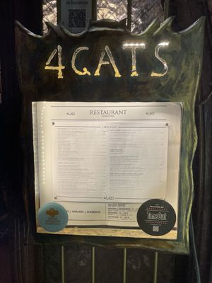 Menu photo 2 Els 4 Gats Barcelona, B Menu photo 2 Els 4 Gats Barcelona, B