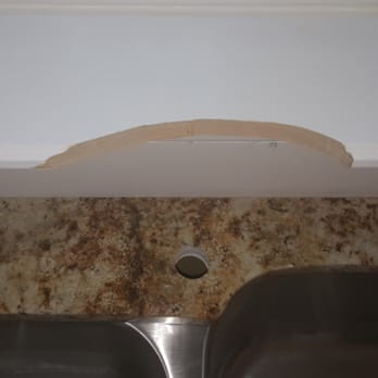 Custom Kitchen - Initial notch they cut to install faucet - Kitchen & Bath Near Me - Lawrenceville, Georgia