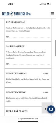 Menu photo 4 Taylor Shellfish Oyster Bar Seattle, WA Menu photo 4 Taylor Shellfish Oyster Bar Seattle, WA