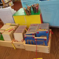 Wood Dale Public Library - Lakeshore Learning materials: magnetically trace over letters for those learning the alphabet and penmanship.