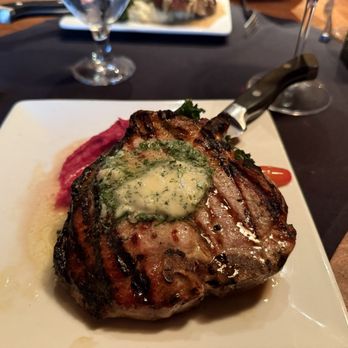 Vault 244 - Porterhouse Pork Chop - New American Near Me - Albany, Oregon