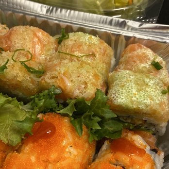 Isohama - House Salad, Spicy Triangle Roll, and Wasabi Salmon Roll - Japanese Near Me - New York, New York