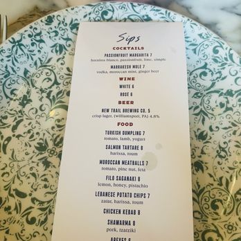 Dear Daphni - Sips Menu - Mediterranean Near Me - Philadelphia, Pennsylvania