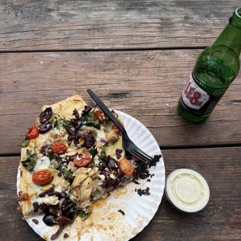 Miguel's Pizza - Two slice (already ate one) Greek pizza - Pizza Near Me - Slade, Kentucky
