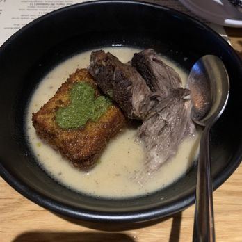 The StoneRose Restaurant - Short Rib Over Mac & Cheese with Chimichurri sauce - Bars Near Me - Conshohocken, Pennsylvania