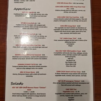 Thuyen Vien - Menu 1 of 2 - Vegan Near Me - Anaheim, California Thuyen Vien - Menu 1 of 2 - Vegan Near Me - Anaheim, California
