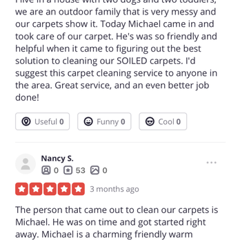 Michael’s Carpet Cleaning - Reviews from my prior carpet cleaning employer - Carpet Cleaning Near Me Michael’s Carpet Cleaning - Reviews from my prior carpet cleaning employer - Carpet Cleaning Near Me
